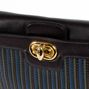 Shop this 100% authentic Delvaux Multicolor Blue Toile De Cuir Bag at Labellov.com