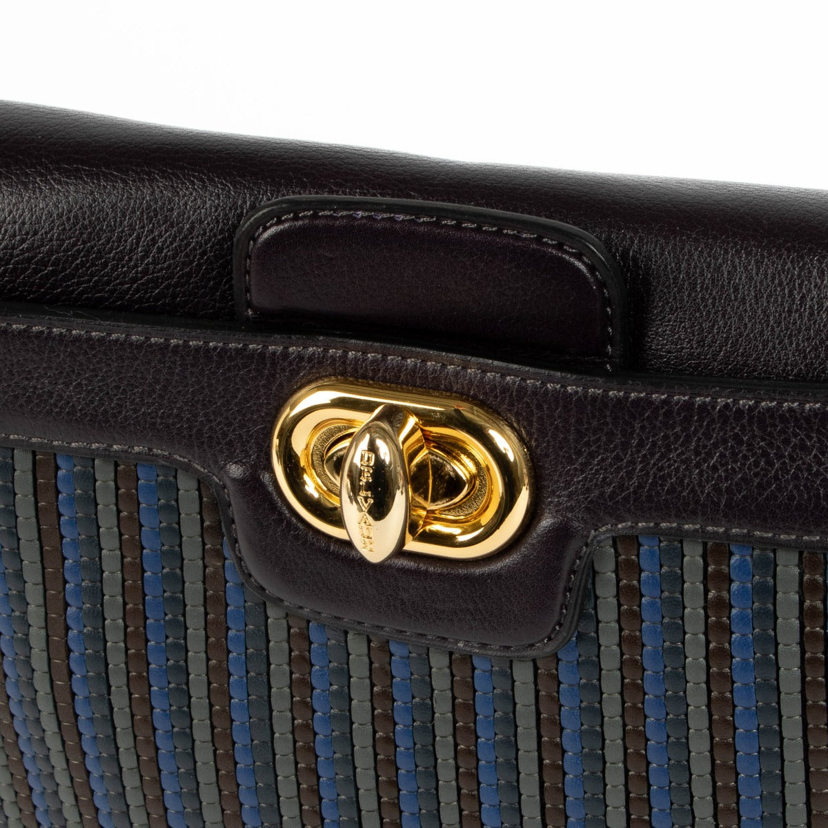 Shop this 100% authentic Delvaux Multicolor Blue Toile De Cuir Bag at Labellov.com