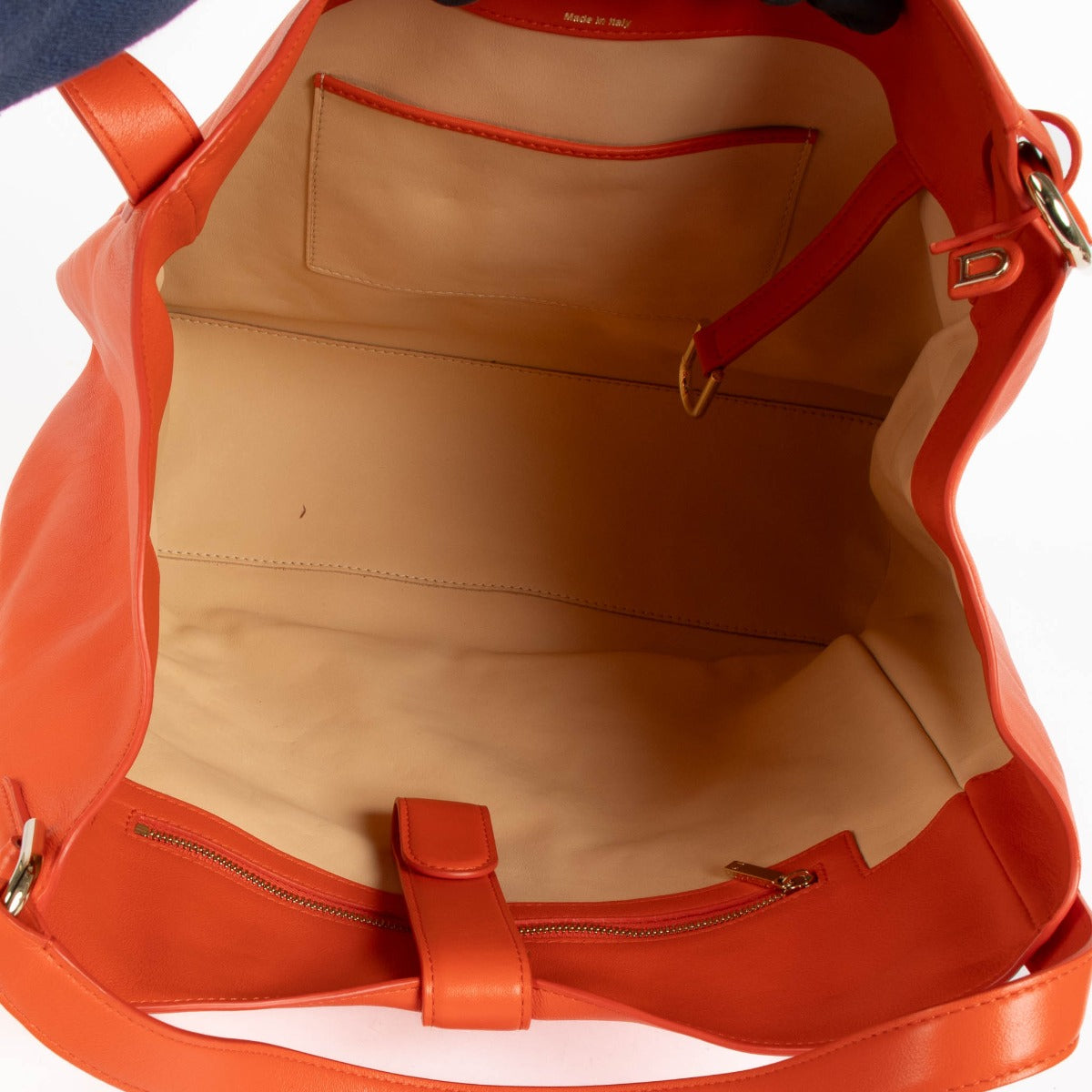 Authentic pre-loved Delvaux Red Giury Besace Shoulder Bag on Labellov.com