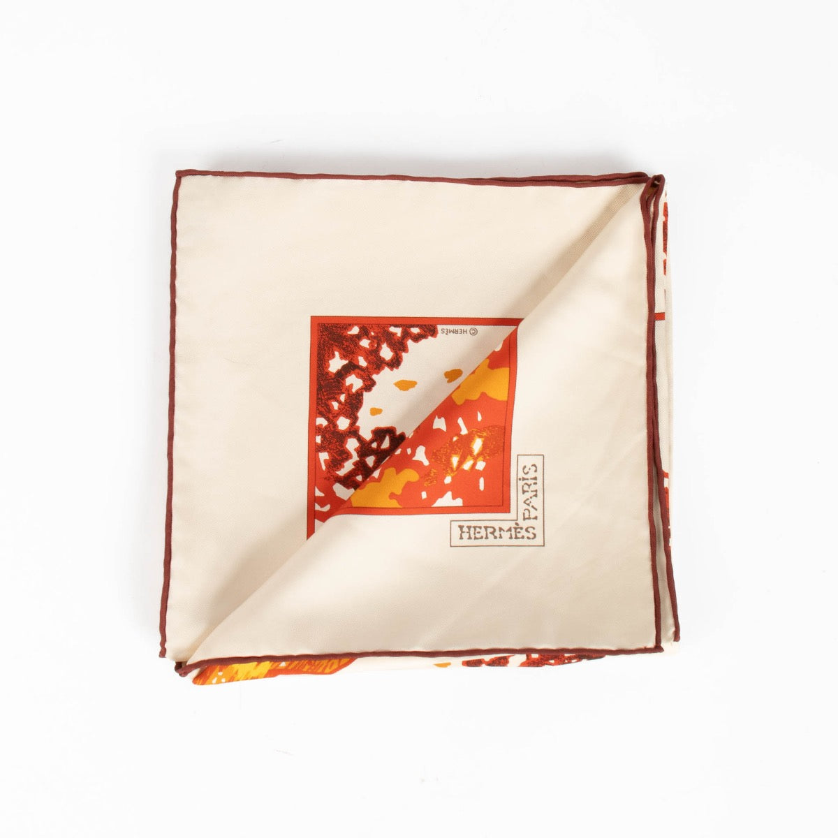 Hermès Carre de Soie 90 Trois Feuilles