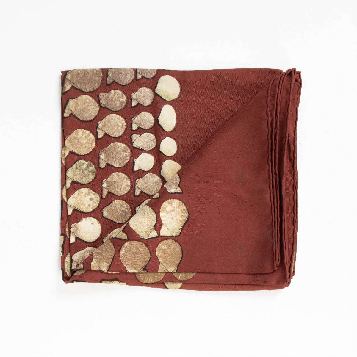 Hermès Carré de Soie 90 Coquilles Bordeaux
