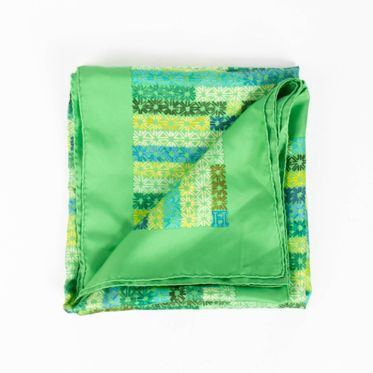 Hermès Carre de Soie 90 The Rhytm of China Green