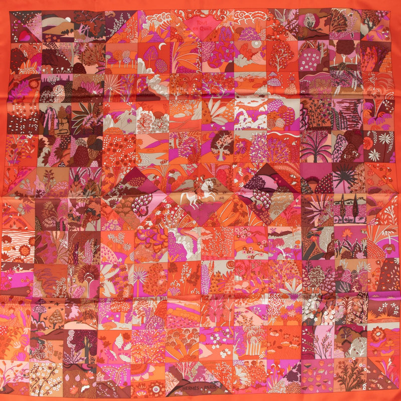 Hermès Carre de Soie 90 Tout en Quilt