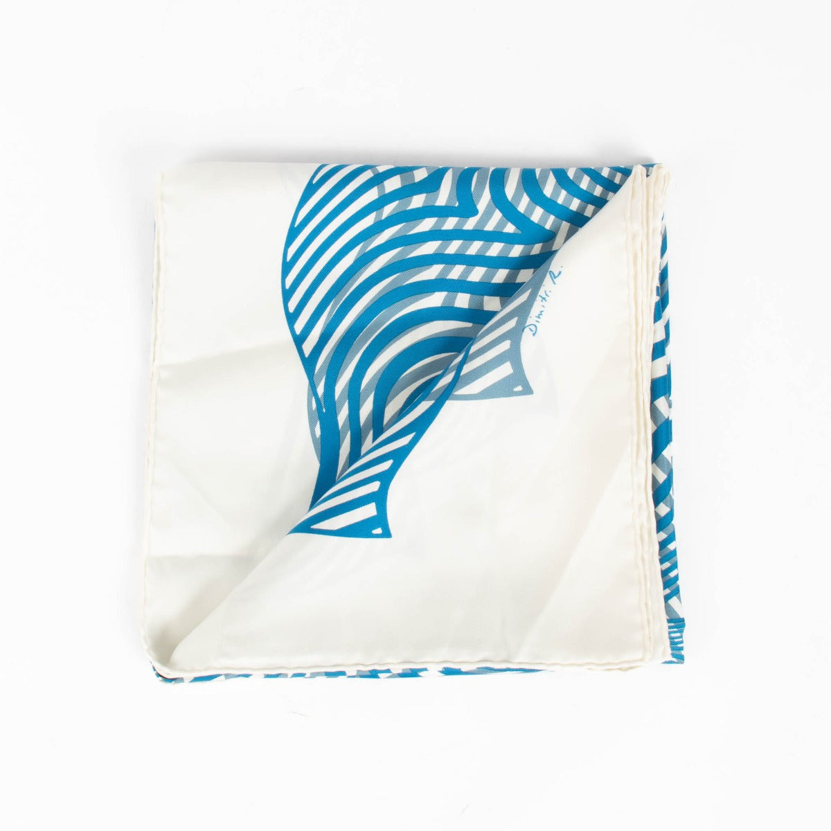 Hermès Carré de Soie 90 Onde de Chic Bleu