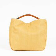 Shop this 100% authentic Saint Laurent Yellow/Brown Fabric And Leather Bag at Labellov.com