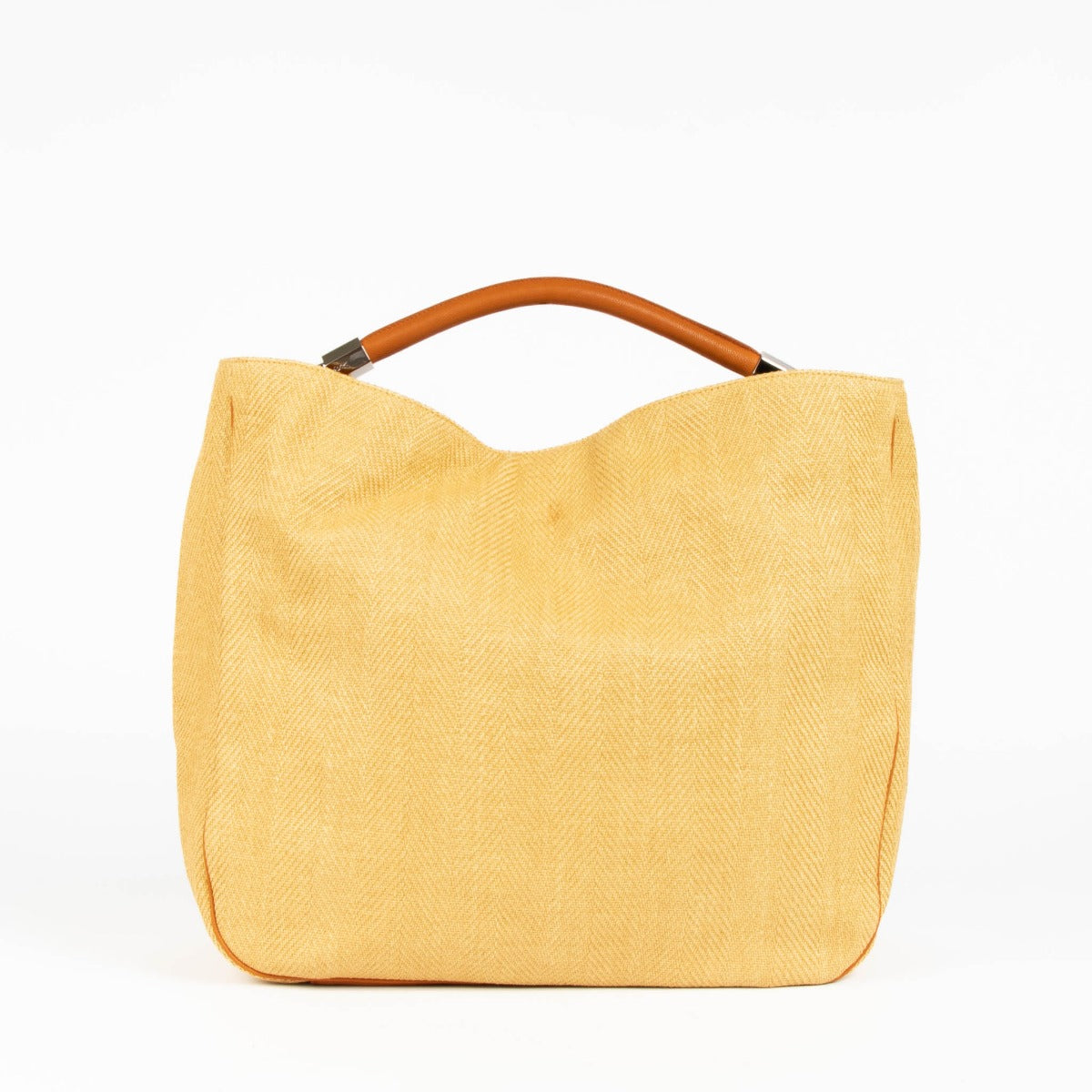 Shop this 100% authentic Saint Laurent Yellow/Brown Fabric And Leather Bag at Labellov.com