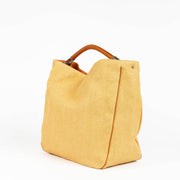 Shop this 100% authentic Saint Laurent Yellow/Brown Fabric And Leather Bag at Labellov.com