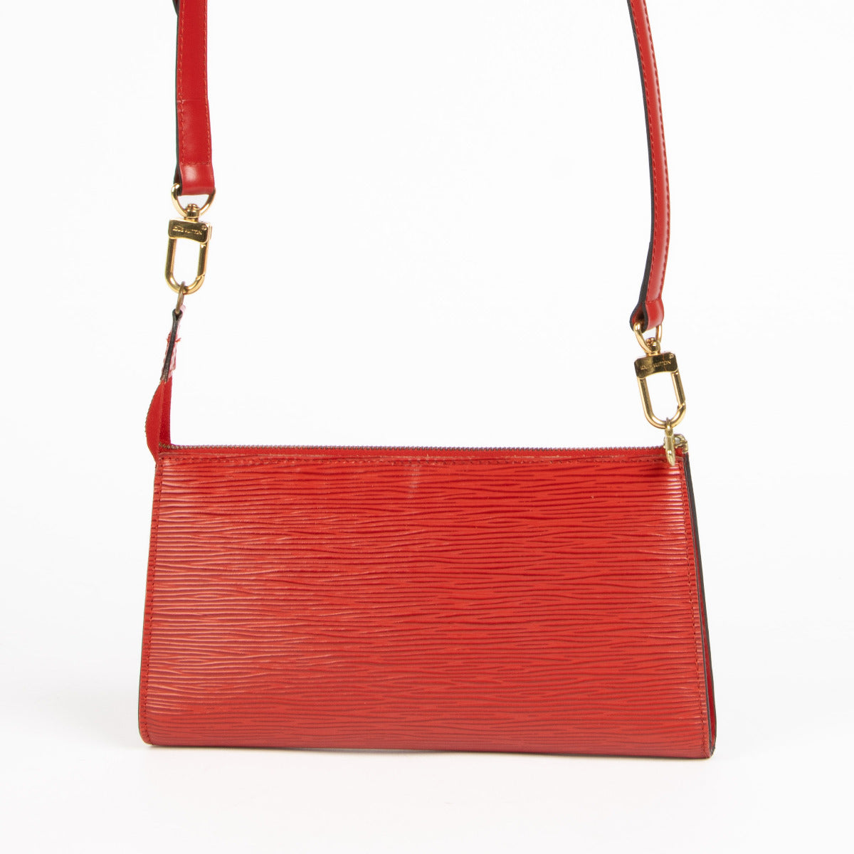 Louis Vuitton Rode Epi Lederen Pochette Accessoires