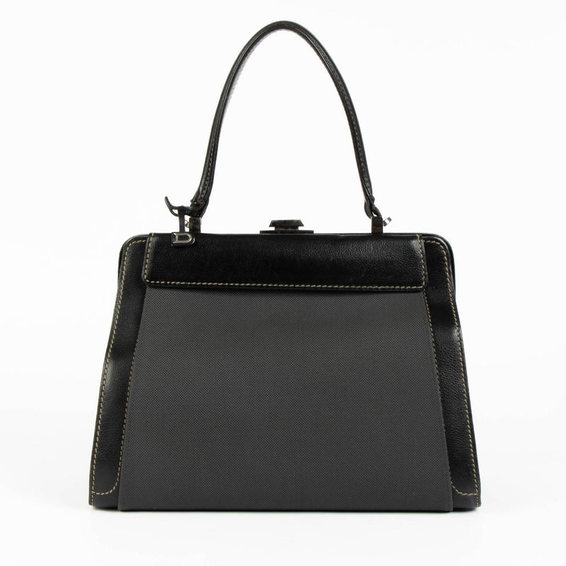 Authentic pre-loved Delvaux Black Illusion Jumping Top Handle Bag on Labellov.com