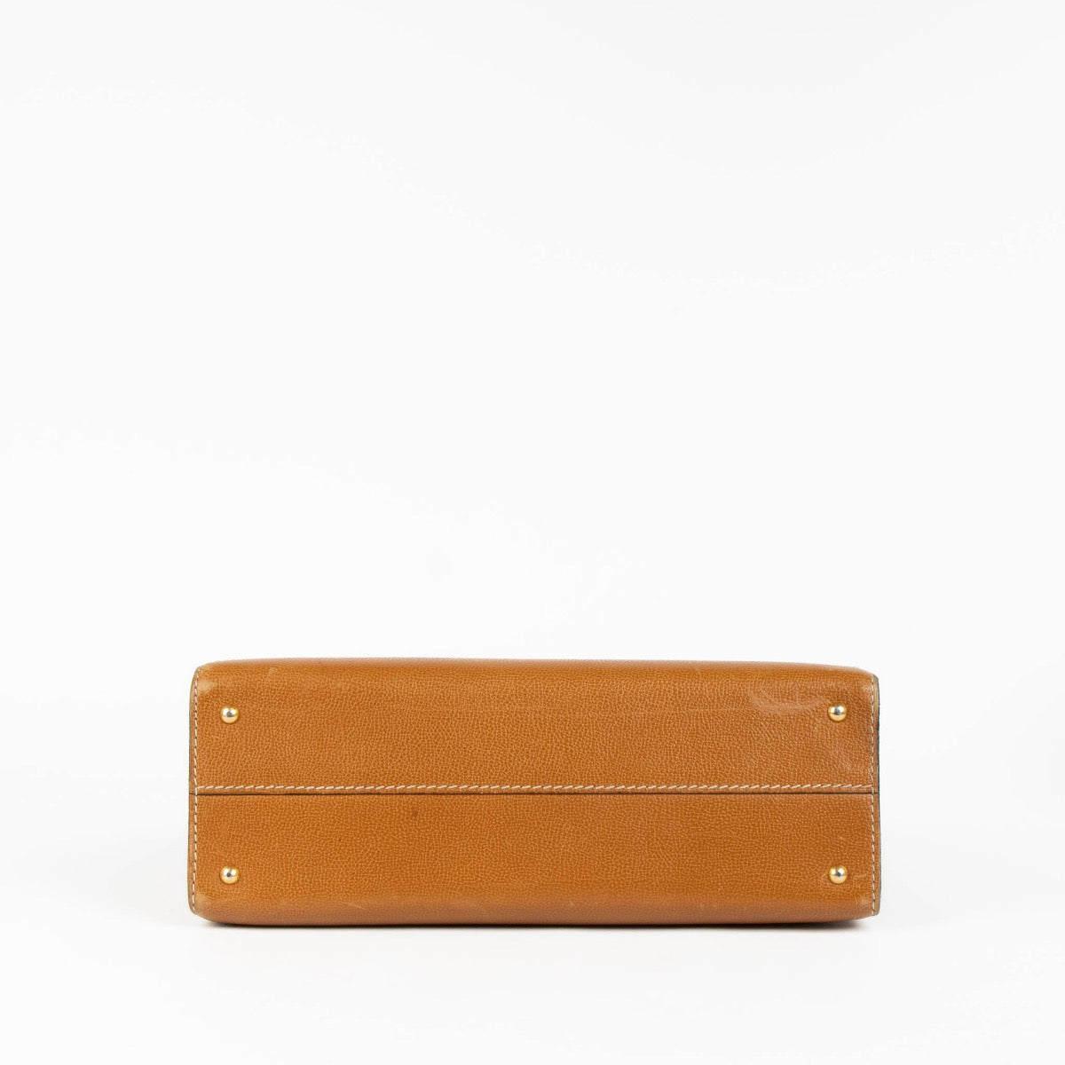 Authentic pre-loved Delvaux Cognac Leather Classicp Top Handle Bag on Labellov.com