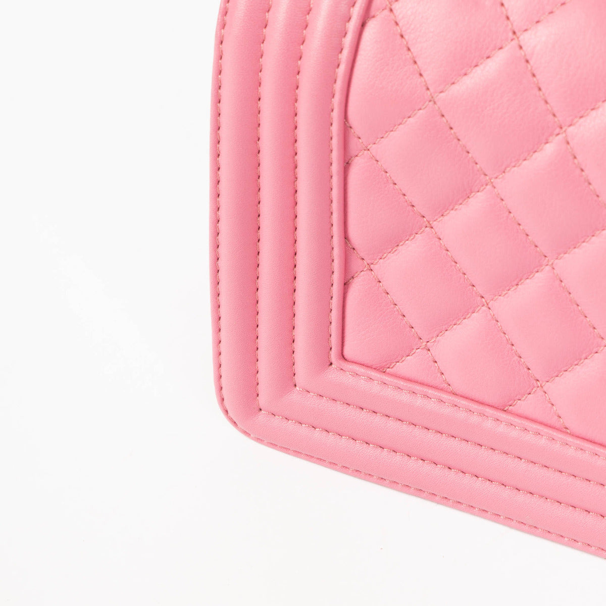 Chanel Pink Calfskin Small Boy Chanel Bag – Labellov