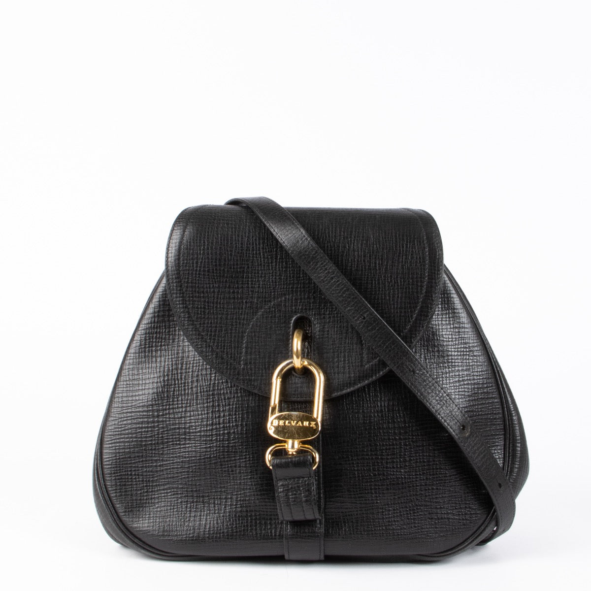 Authentic pre-loved Delvaux Black Leather Cerceau Shoulder Bag on Labellov.com