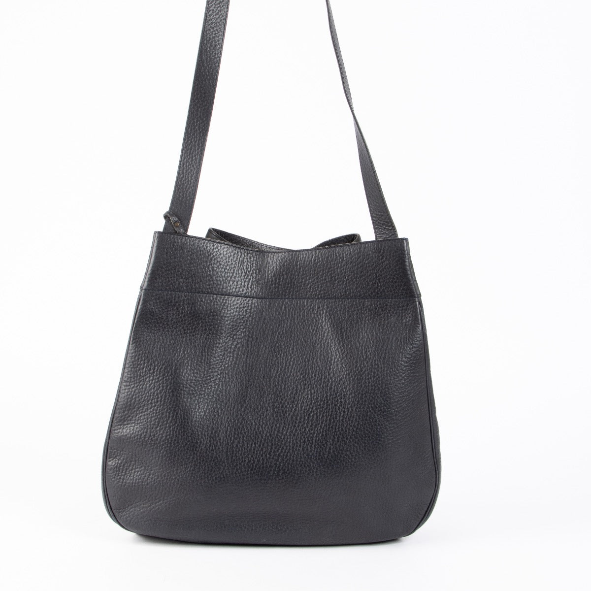 Authentic pre-loved Delvaux Blue Leather Desert Shoulder Bag on Labellov.com