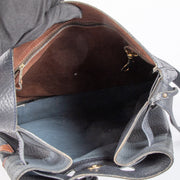 Authentic pre-loved Delvaux Blue Leather Desert Shoulder Bag on Labellov.com