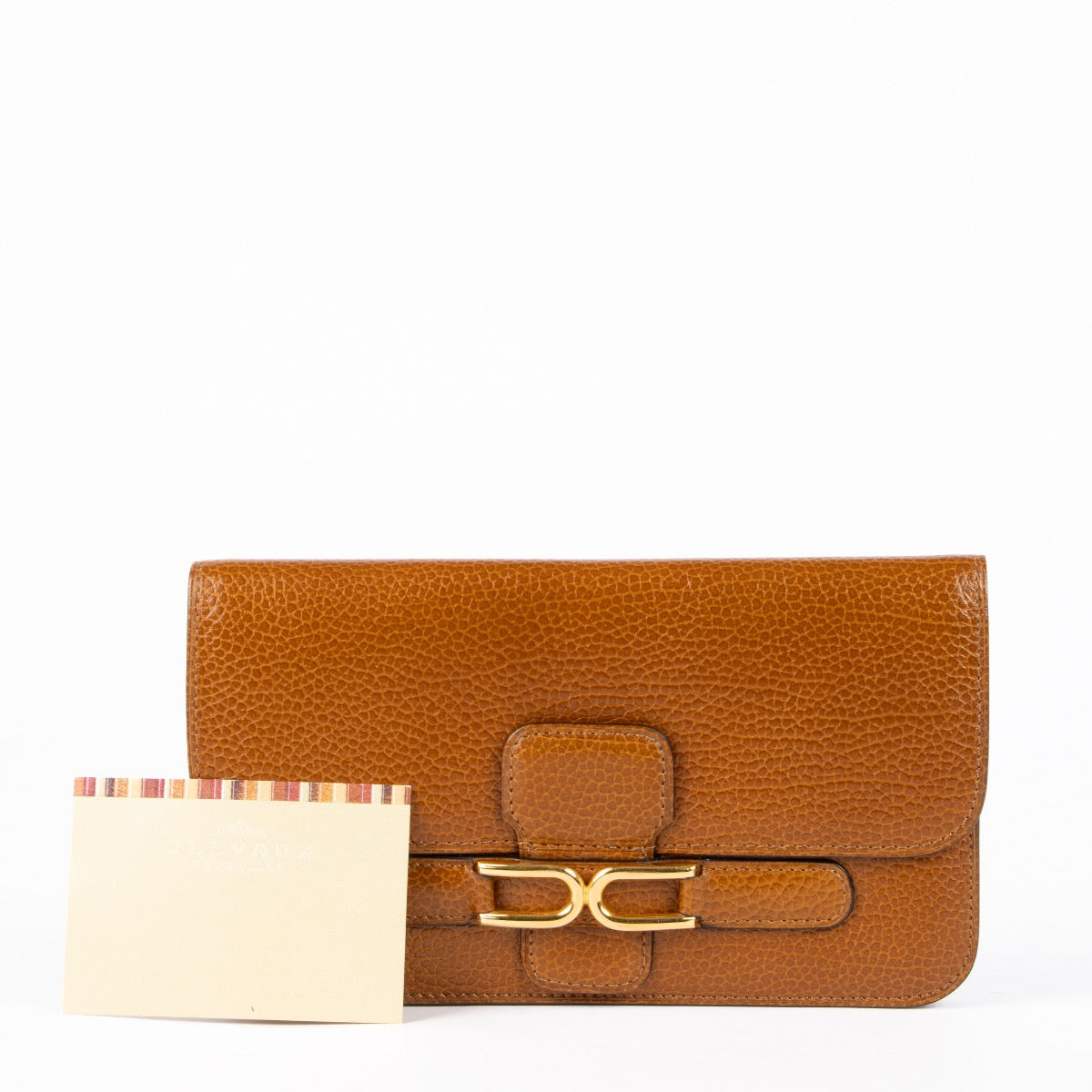 Authentic pre-loved Delvaux Cognac Leather Escudo Wallet on Labellov.com