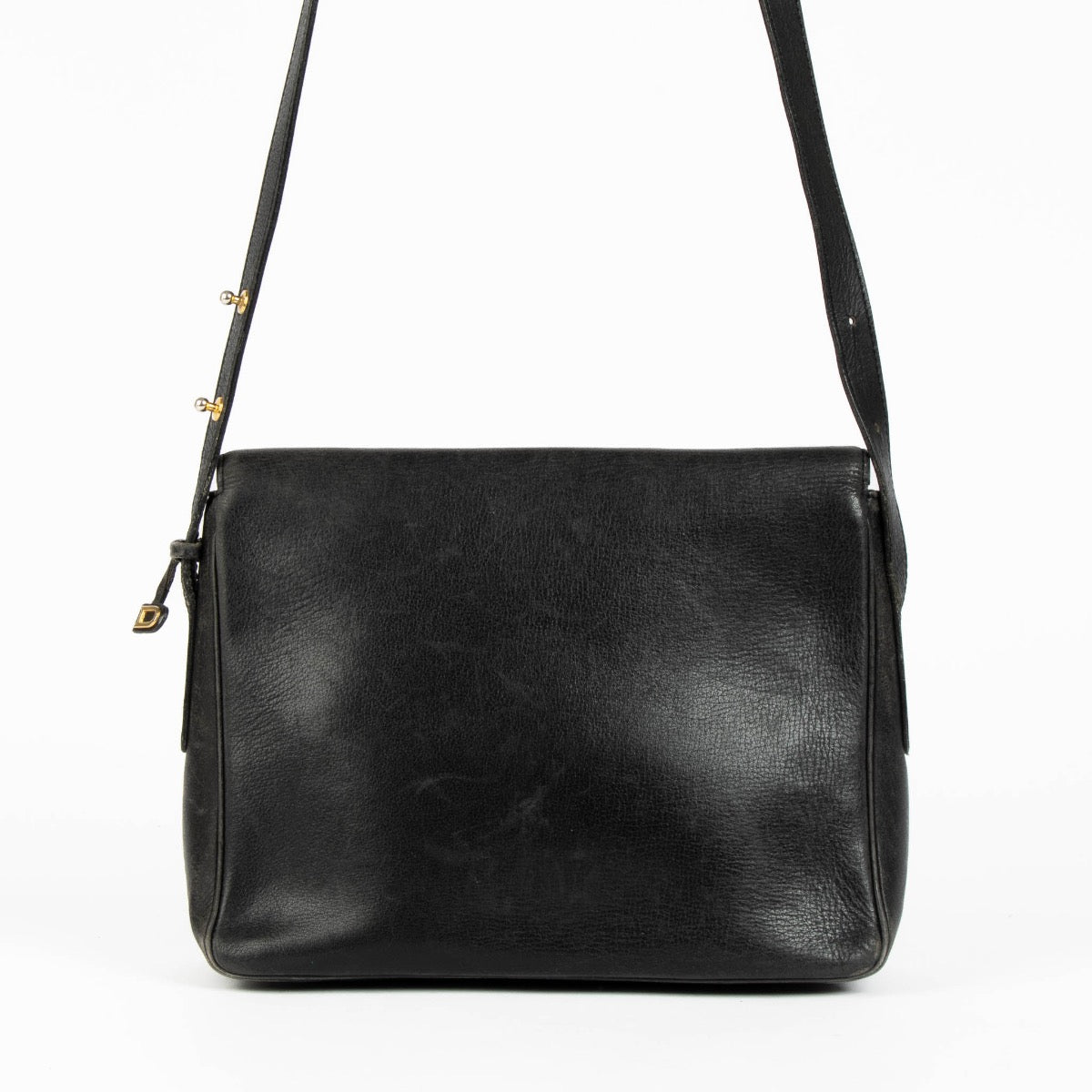 Authentic pre-loved Delvaux Black Leather Poirier Crossbody Bag on Labellov.com