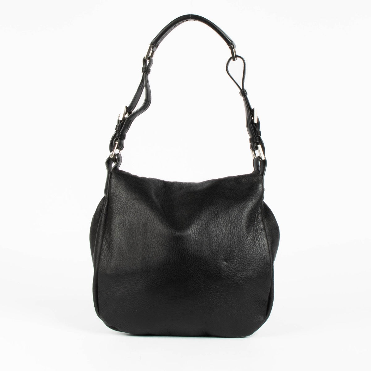 Authentic pre-loved Delvaux Black Leather Ecole Shoulder Bag on Labellov.com