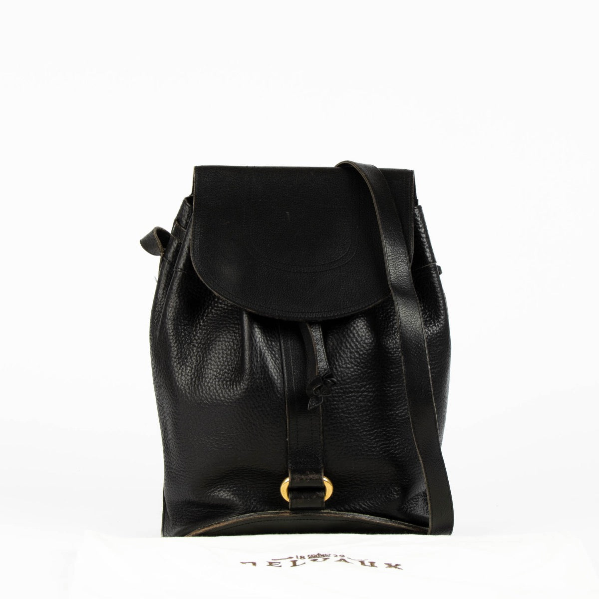 Authentic pre-loved Delvaux Black Leather Vintage Crossbody Bag on Labellov.com