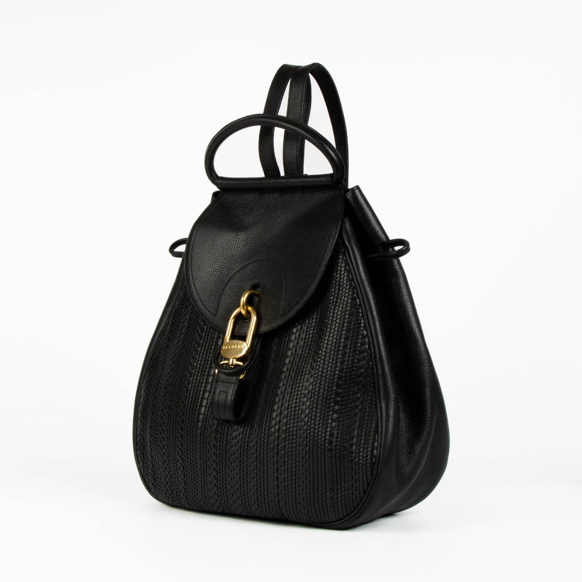 Authentic pre-loved Delvaux Black Toile de Cuir Lucifer Backpack on Labellov.com