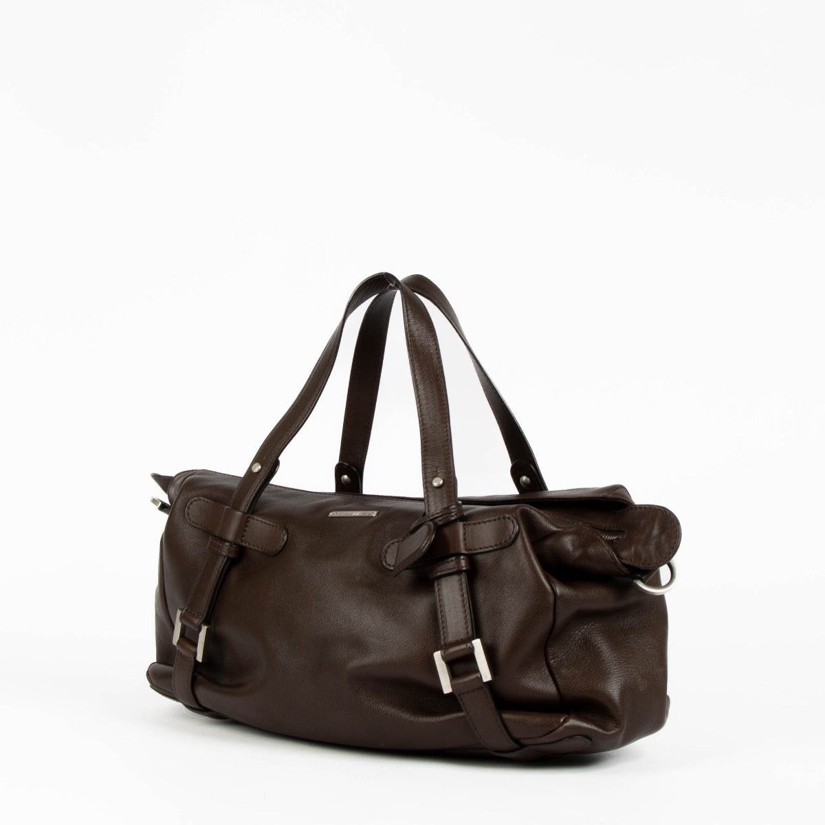 Authentic pre-loved Delvaux Brown Leather Saint Germain Top Handle Bag on Labellov.com