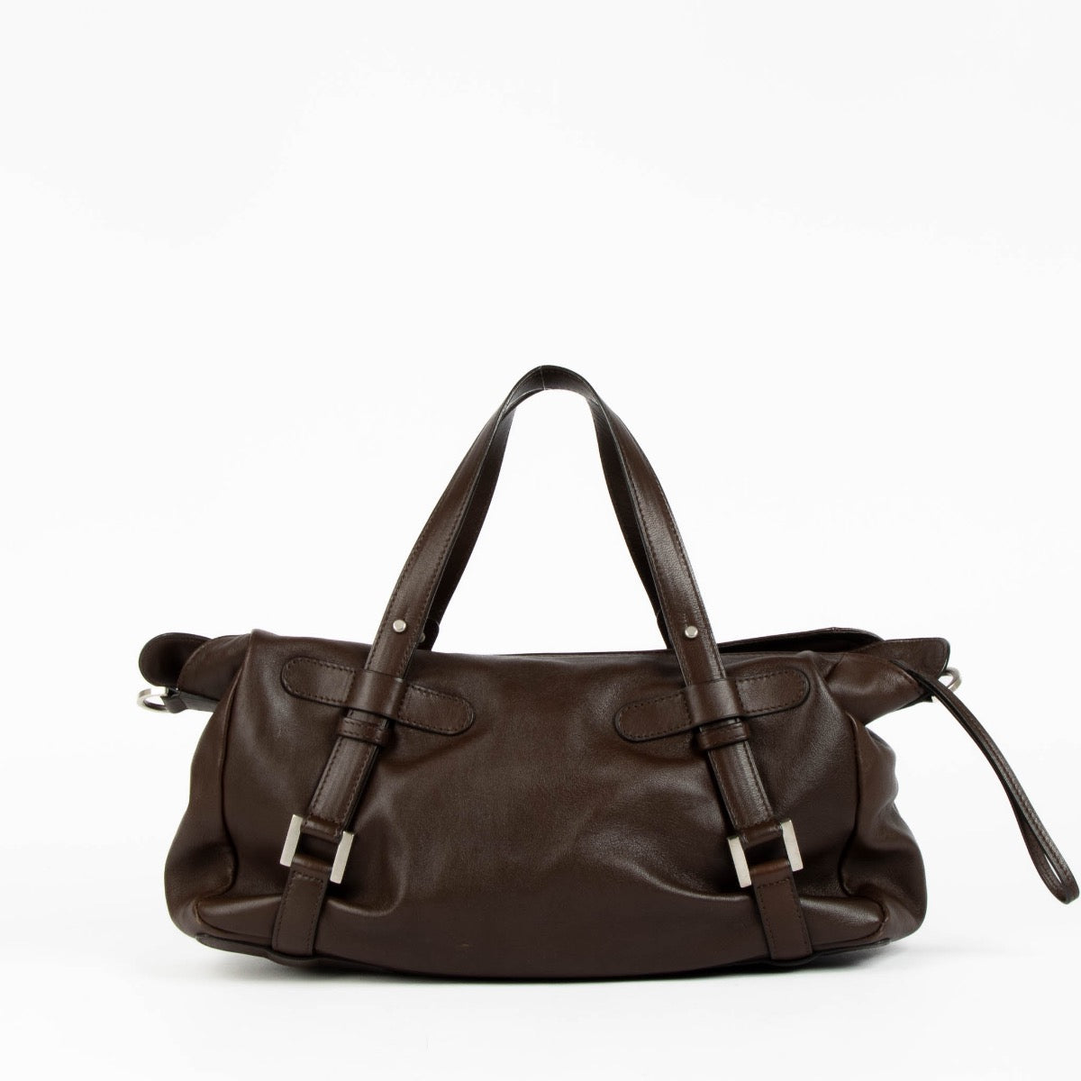 Authentic pre-loved Delvaux Brown Leather Saint Germain Top Handle Bag on Labellov.com