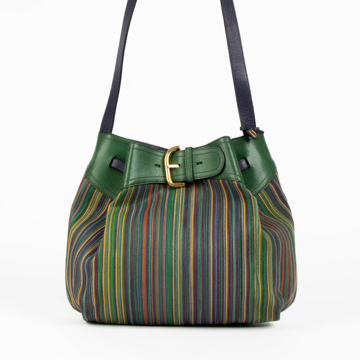 Authentic pre-loved Delvaux Multicolor Toile De Cuir Faust Shoulder Bag on Labellov.com