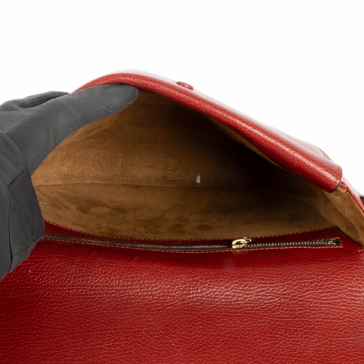 Authentic pre-loved Delvaux Red Diva Leather Shoulder Bag on Labellov.com