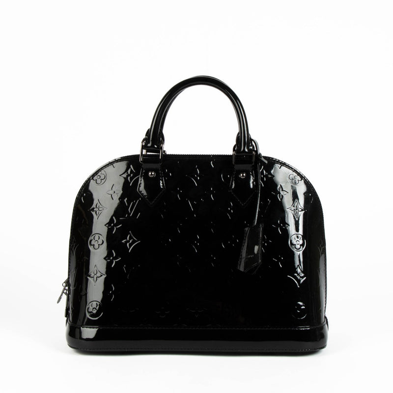 Authentic pre-loved Louis Vuitton Black Vernis Alma PM Top Handle Bag on Labellov.com