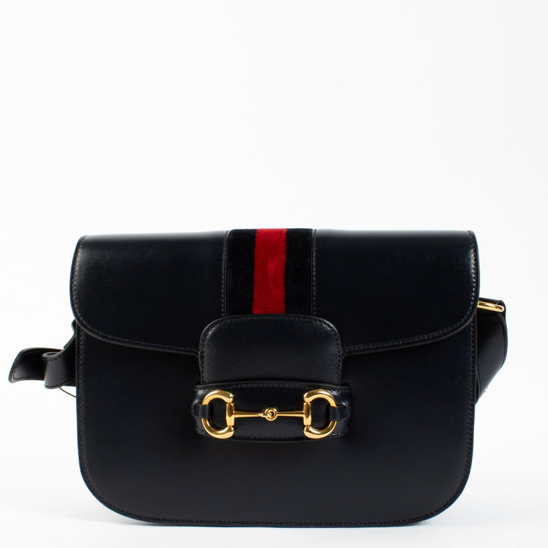 Authentic second hand Gucci Blue Medium Horsebit 1955 Bag on Labellov.com