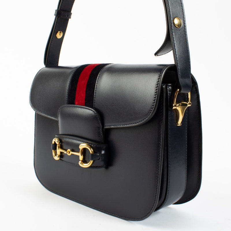 Authentic second hand Gucci Blue Medium Horsebit 1955 Bag on Labellov.com