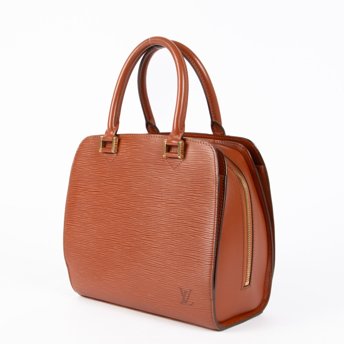 Authentic pre-loved Louis Vuitton Camel Epi Leather Pont Neuf Top Handle Bag on Labellov.com