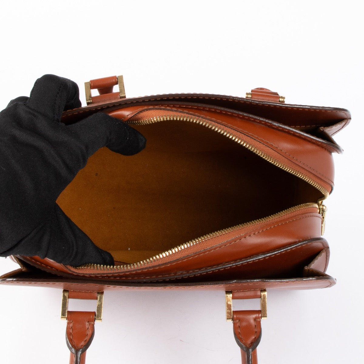 Authentic pre-loved Louis Vuitton Camel Epi Leather Pont Neuf Top Handle Bag on Labellov.com