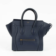 Shop the authentic Celine Navy Smooth Calfskin Luggage Bag second hand on Labellov.com