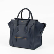 Shop the authentic Celine Navy Smooth Calfskin Luggage Bag second hand on Labellov.com