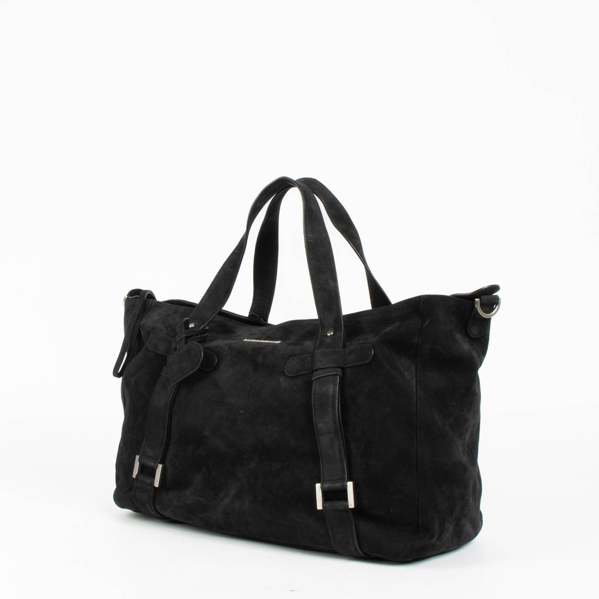 Delvaux Saint Germain black nubuck leather top handle bag
