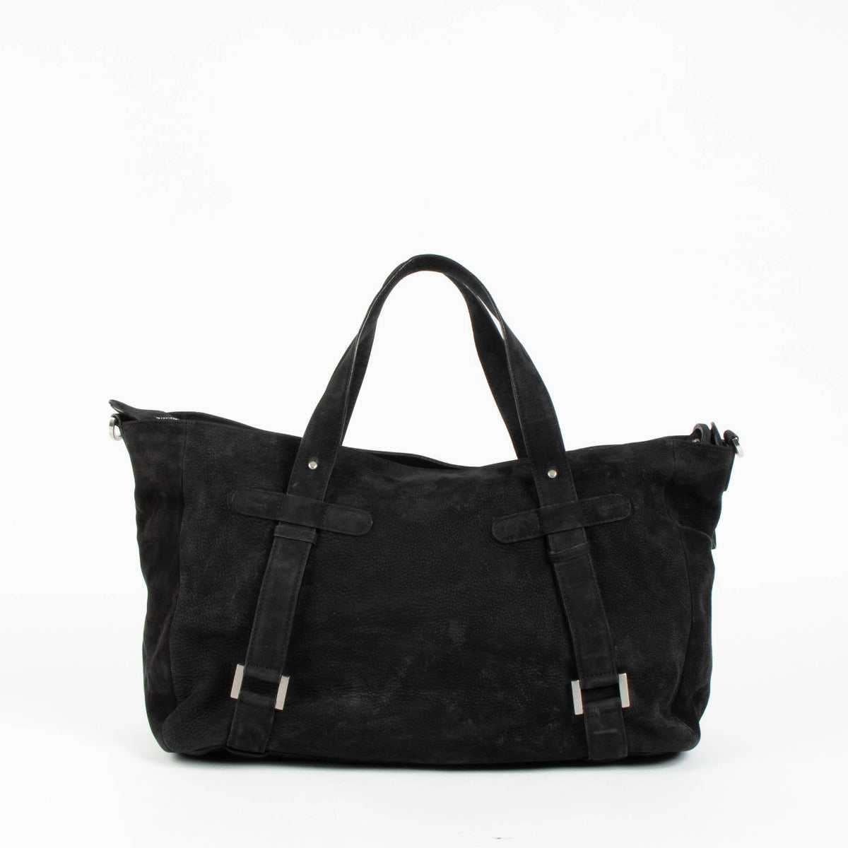 Delvaux Saint Germain black nubuck leather top handle bag