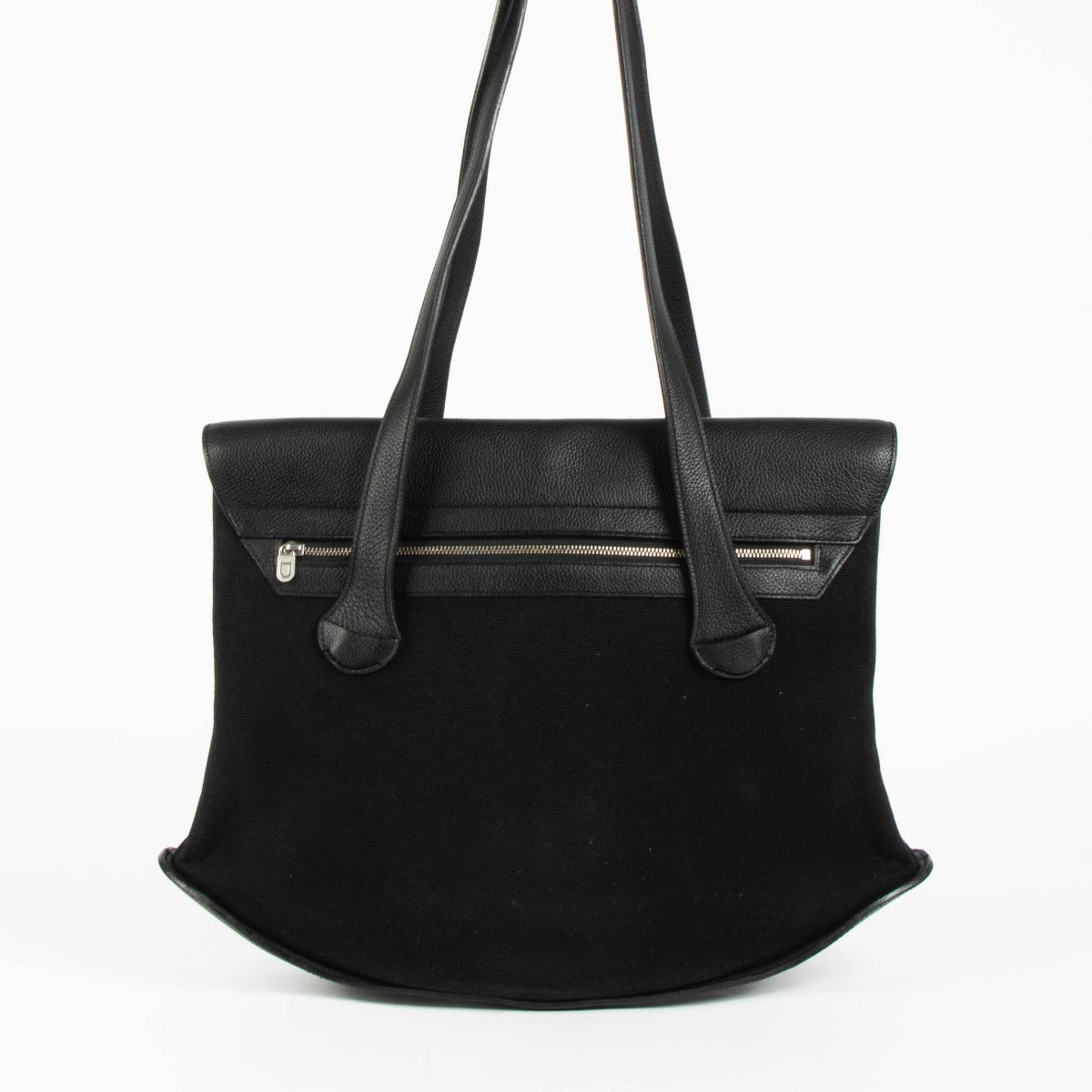 Delvaux Mémoire black canvas shoulder bag minimalist luxury