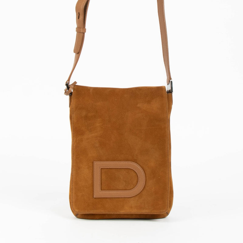 Delvaux Louise nubuck crossbody bag minimalist luxury