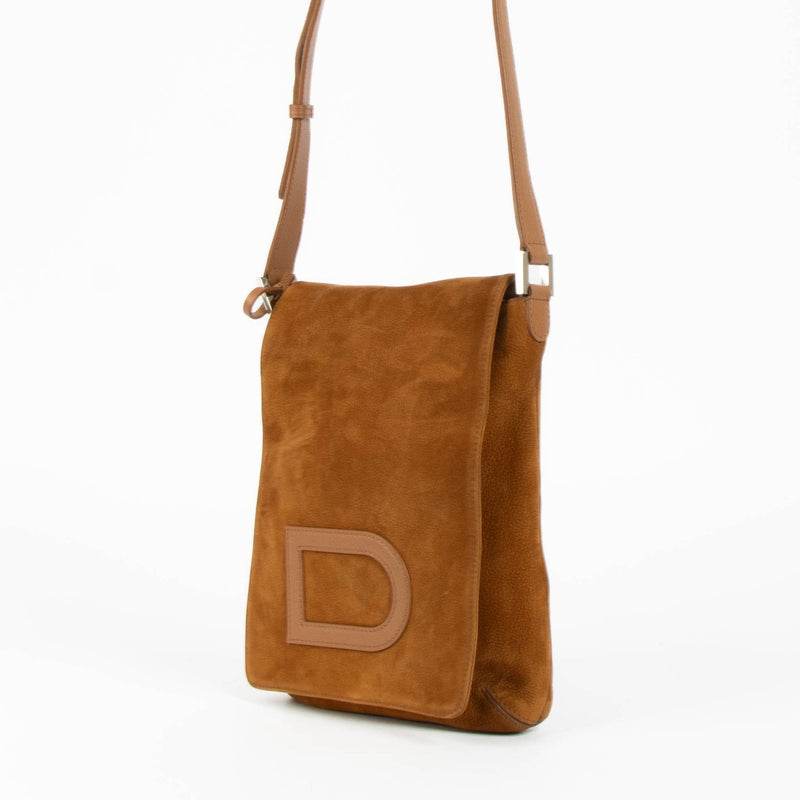 Delvaux Louise nubuck crossbody bag minimalist luxury
