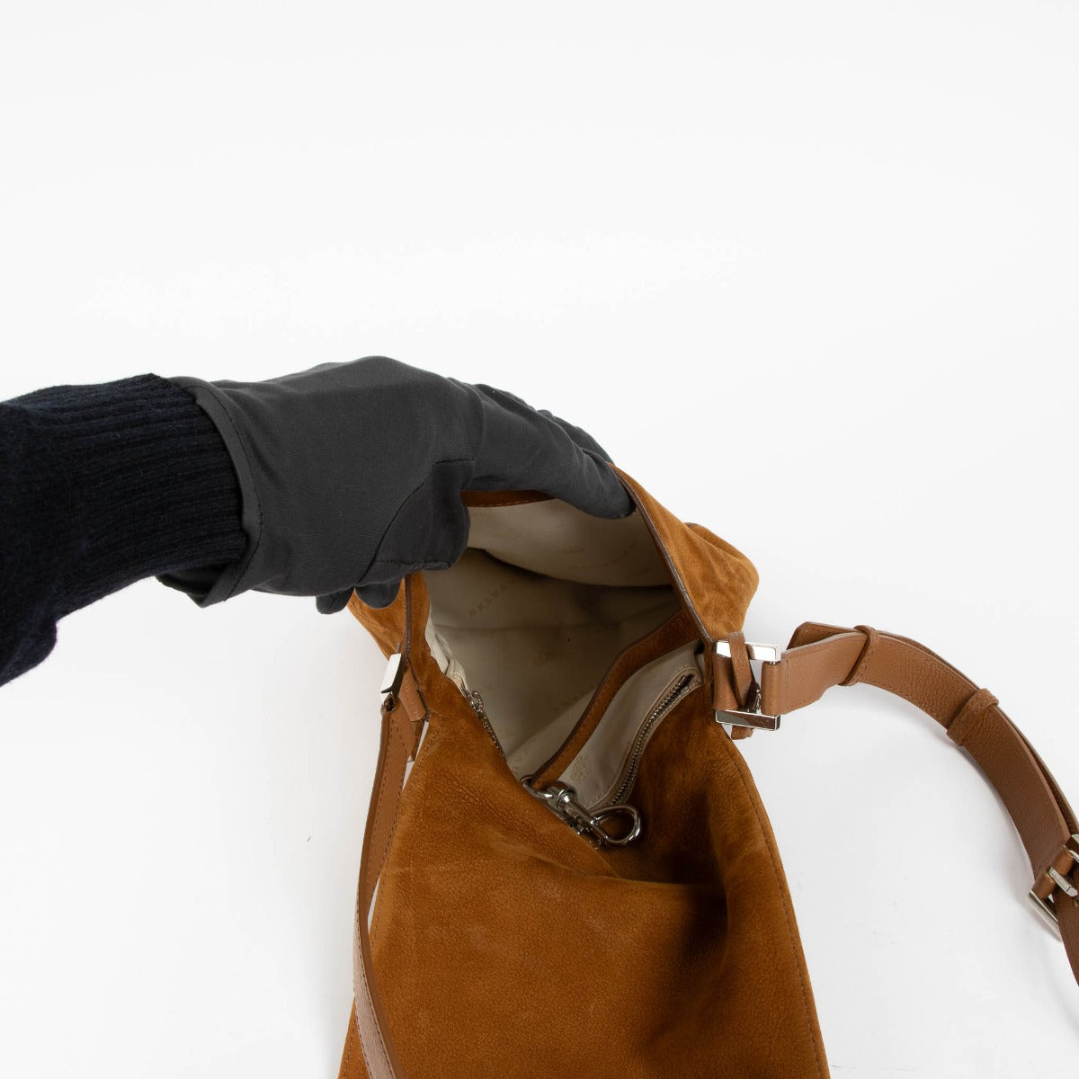 Delvaux Louise nubuck crossbody bag minimalist luxury