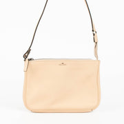 Delvaux Givry Pochette nude leather shoulder bag elegant minimalist