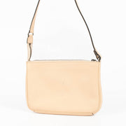 Delvaux Givry Pochette nude leather shoulder bag elegant minimalist
