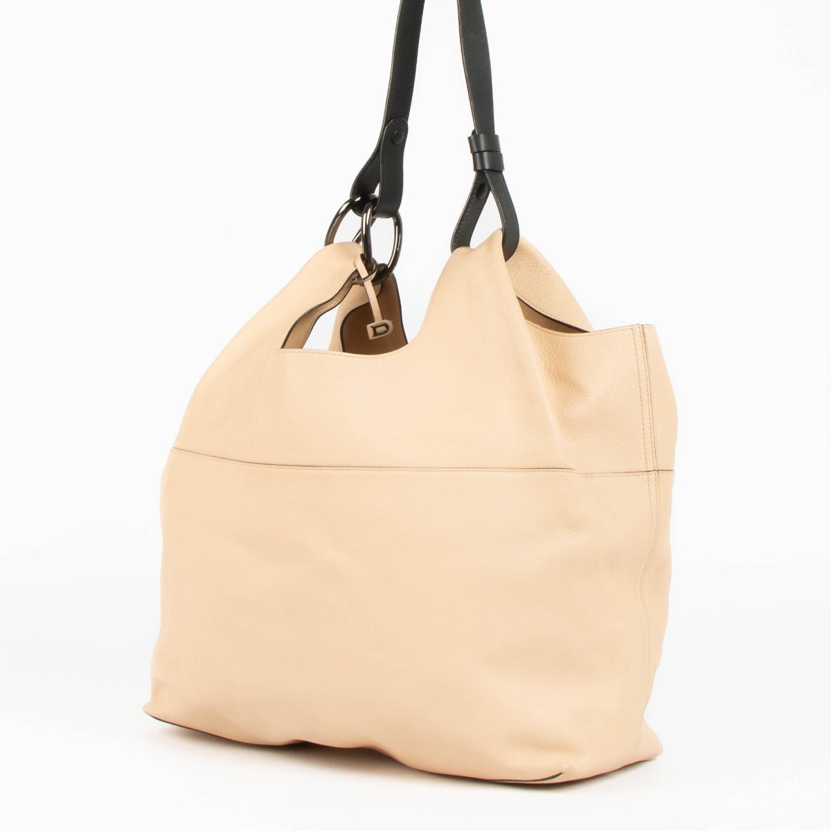 Delvaux Givry With Me nude leather top handle bag