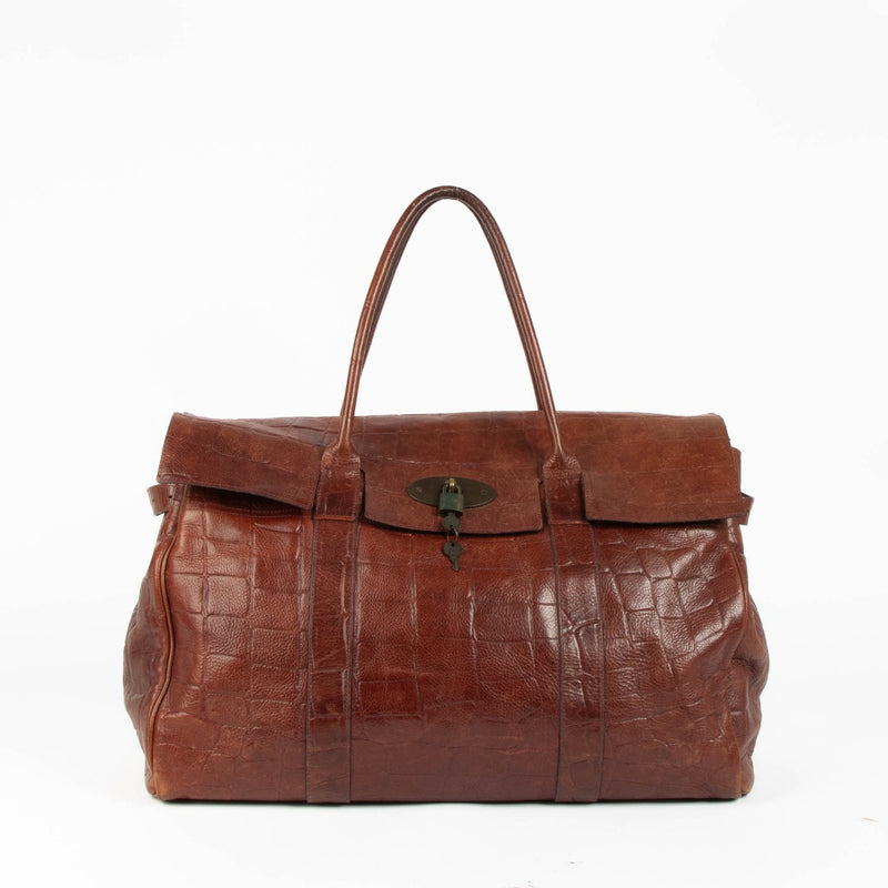 Mulberry Bayswater brown leather travel shoulder bag classic luxury