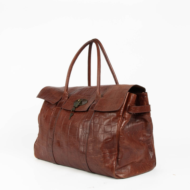 Mulberry Bayswater brown leather travel shoulder bag classic luxury