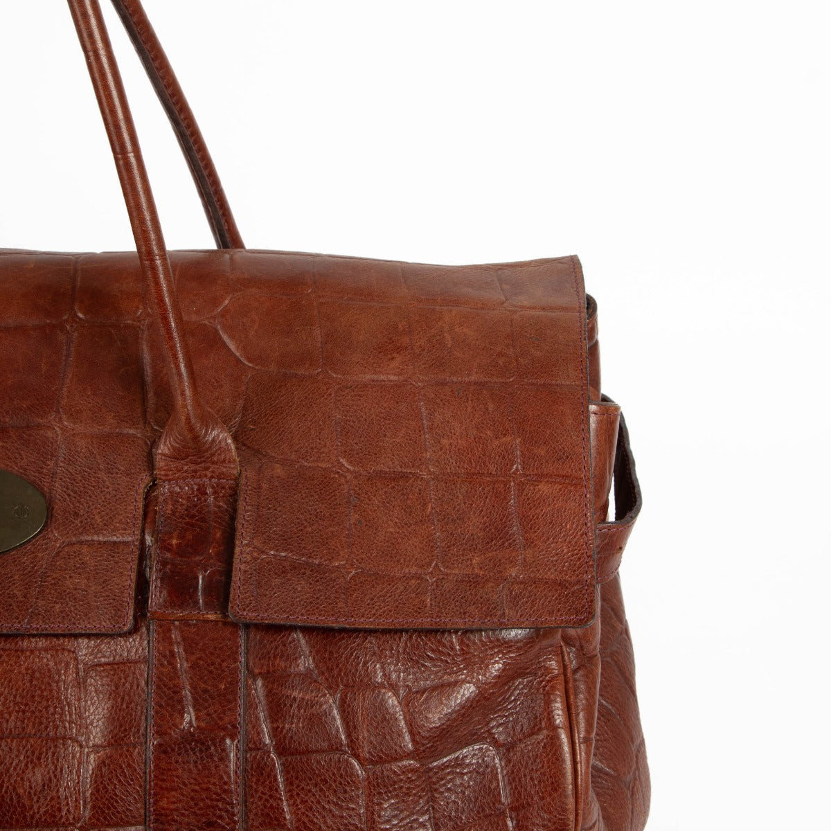 Mulberry Bayswater brown leather travel shoulder bag classic luxury