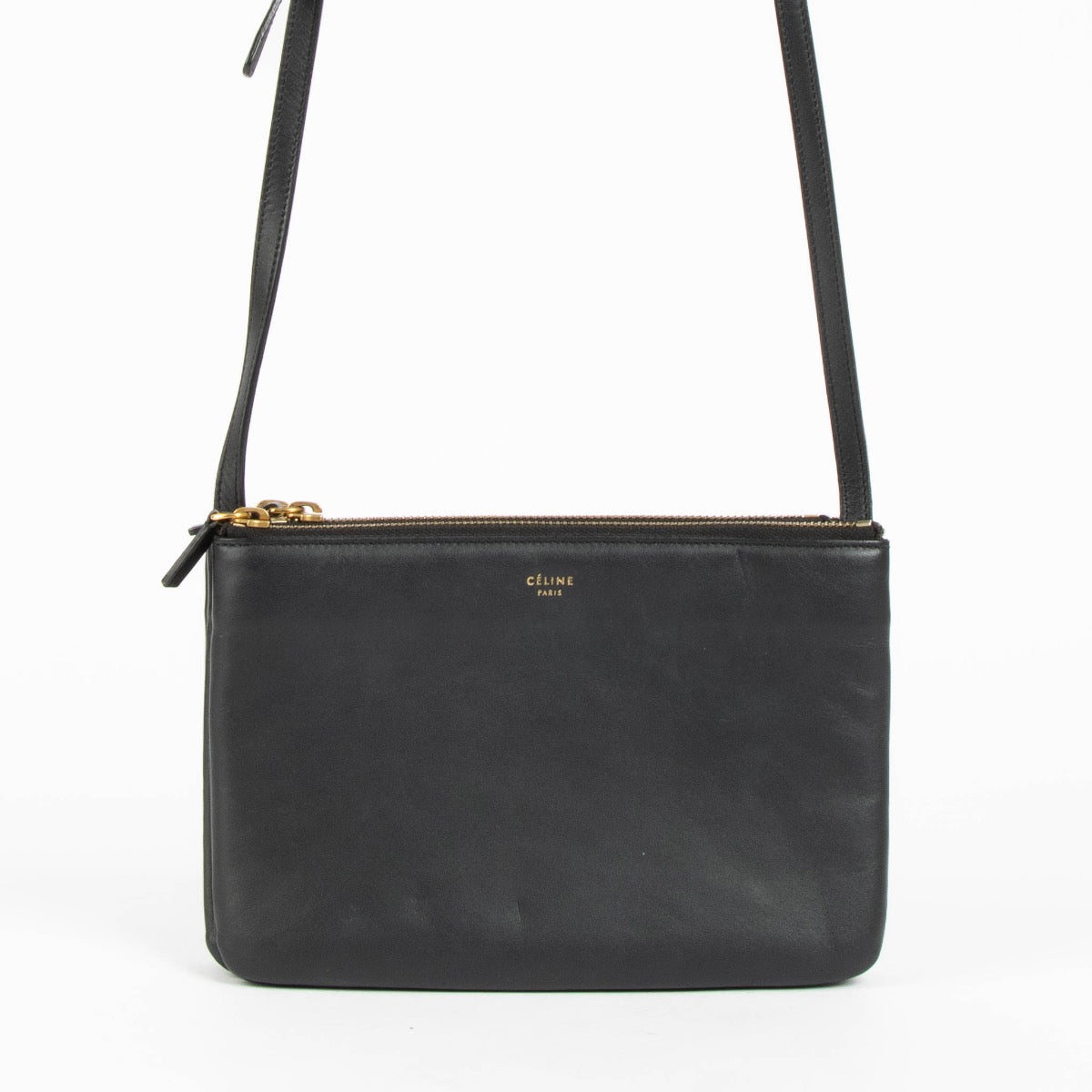 Celine Zwarte Kleine Trio Crossbody