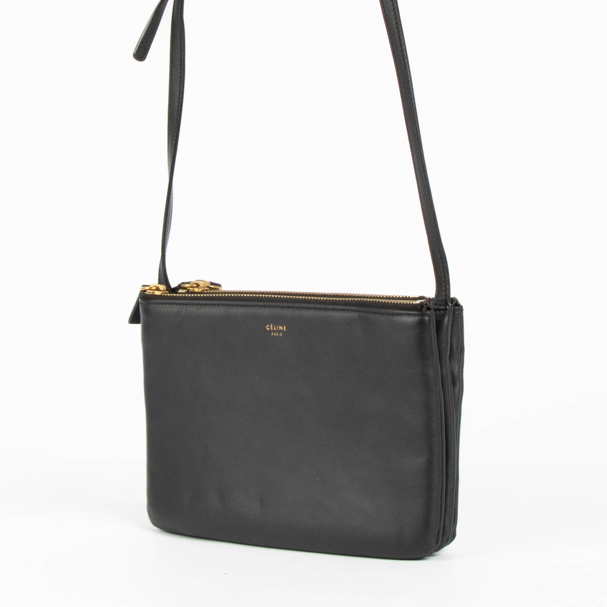 Celine Zwarte Kleine Trio Crossbody