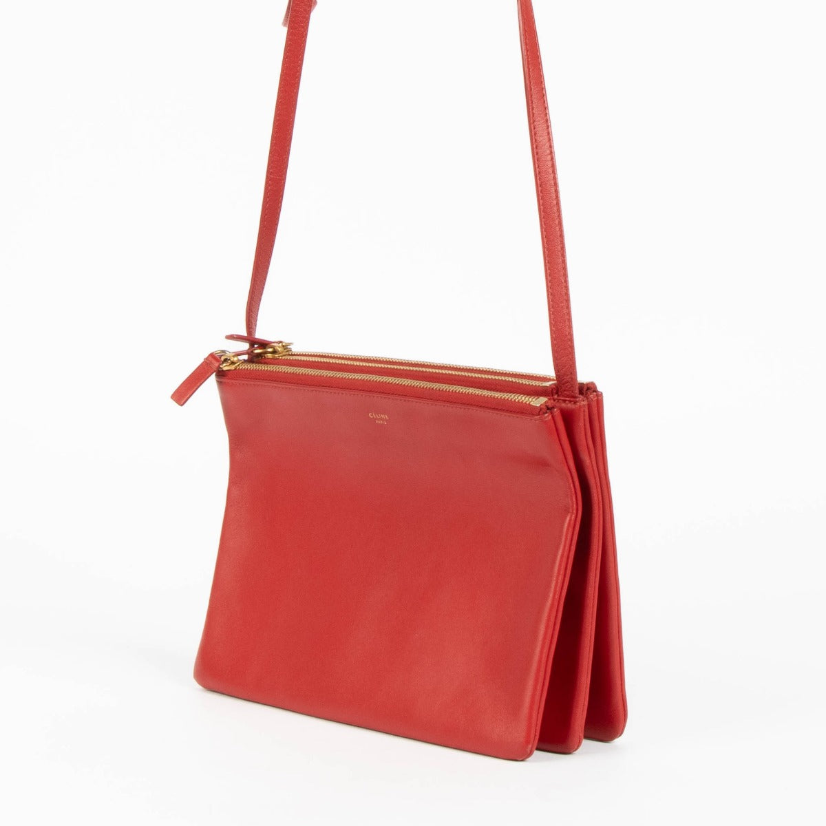 Sac bandoulière Trio moyen rouge Céline