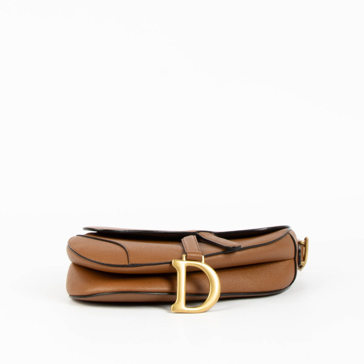 Authentic pre-loved Christian Dior Camel Calfskin Saddle Shoulder Bag on Labellov.com